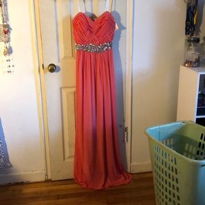 Coral prom dress